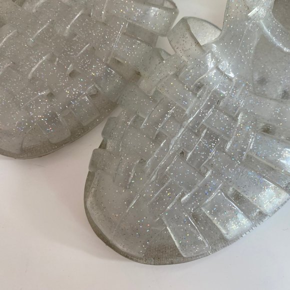 Retro Urban Outfitters Sparkle Jelly Sandals Size 6/36 - Picture 5 of 11